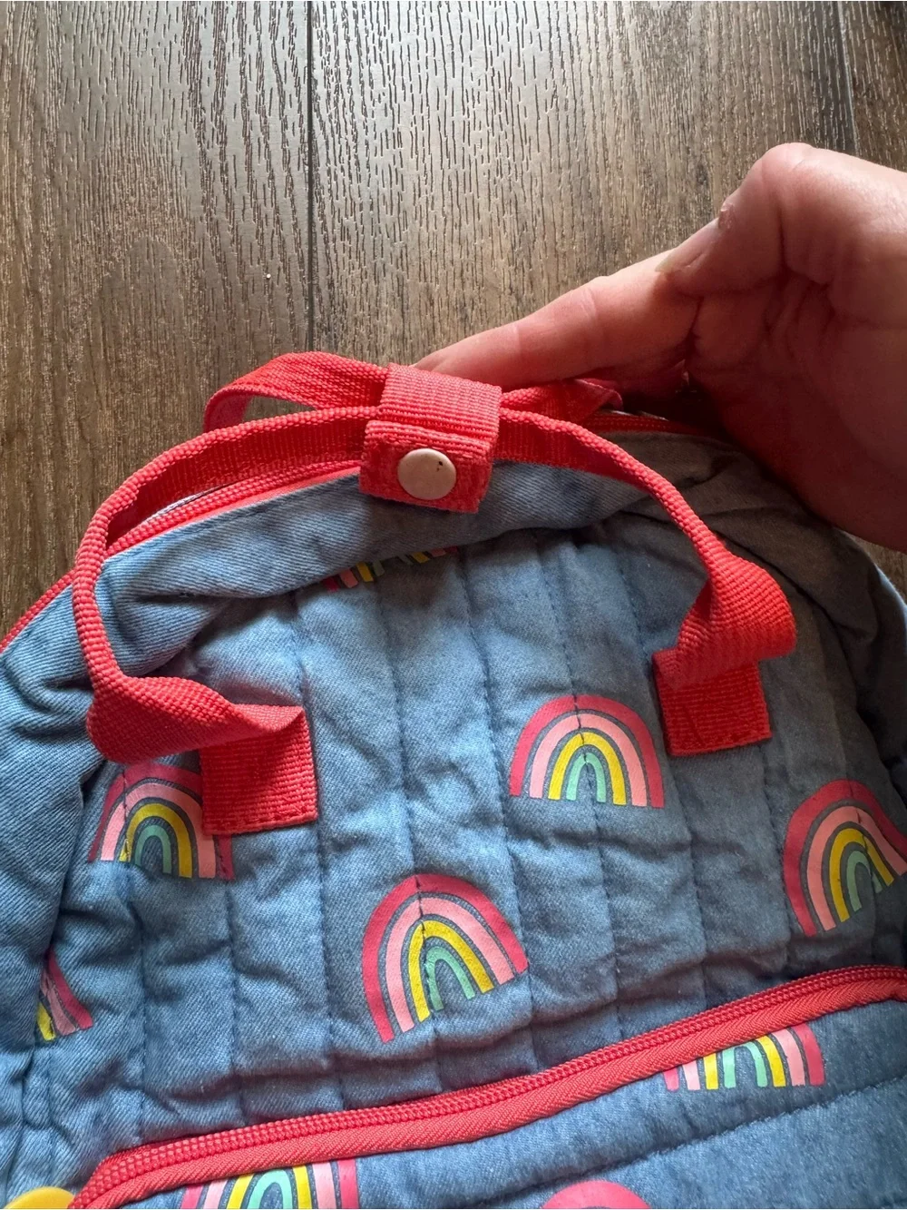Rainbow mini backpack and matching purse